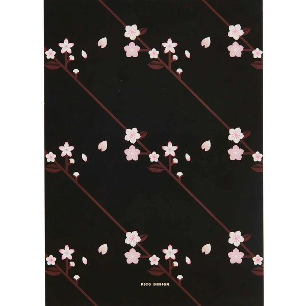 Bloc Notes Sakura Rico Design - Noir - 14,8 X 21 Cm - 50 Pages 1 Bloc Notes Sakura Rico Design - Noir - 14,8 X 21 Cm - 50 Pages