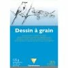 CLAIREFONTAINE Bloc Papier Dessin "à Grain", A4, 125 G./m²
