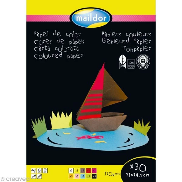 Maildor Bloc Papier économique Couleur A4 X 30 Feuilles 1 Maildor Bloc Papier économique Couleur A4 X 30 Feuilles