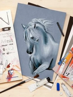 CLAIREFONTAINE Bloc Papier Multi-techniques Paint'On Denim A5 - 250 G - 24 Feuilles -V-Zug shop bloc papier multi techniques painton denim a5 250 g 24 feuilles p 3 1