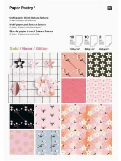Bloc Papier Scrap Rico Design A4 - Sakura - 23 Feuilles