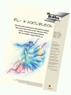 FOLIA Bloc Pour Huile Et Acrylique - 290 G./m² - A4 - Blanc