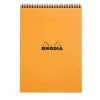 Rhodia Bloc Spiralé - Format A4 - Quadrillé 5x5 - Orange