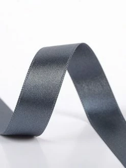STP Bobine 25m Ruban Satin Double Face Gris Noir (38mm)
