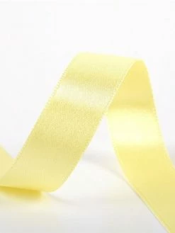 STP Bobine 25m Ruban Satin Double Face Jaune Paille (6mm)