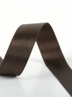 STP Bobine 25m Ruban Satin Double Face Marron (10mm)