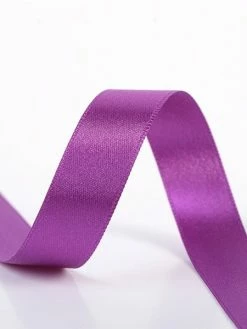 STP Bobine 25m Ruban Satin Double Face Prune (15mm)