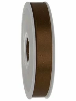 STP Bobine 40m Ruban Satin Double Face 10 Mm (Marron Foncé)