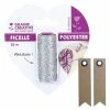 Graine Créative Bobine De Ficelle Métallisée Argent 25 M + 20 étiquettes Kraft Fanion