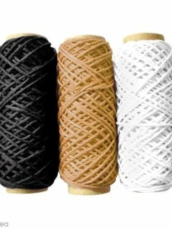 Graine Créative Bobines De Fil De Chanvre - Naturel - 1 Mm X 20 M - 3 Pcs