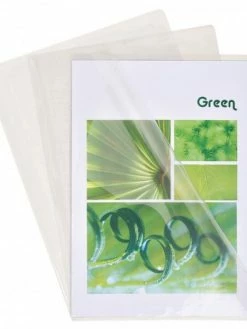 Boîte De 100 Pochettes Coins A4 Lisse Transparente Plastique Exacompta