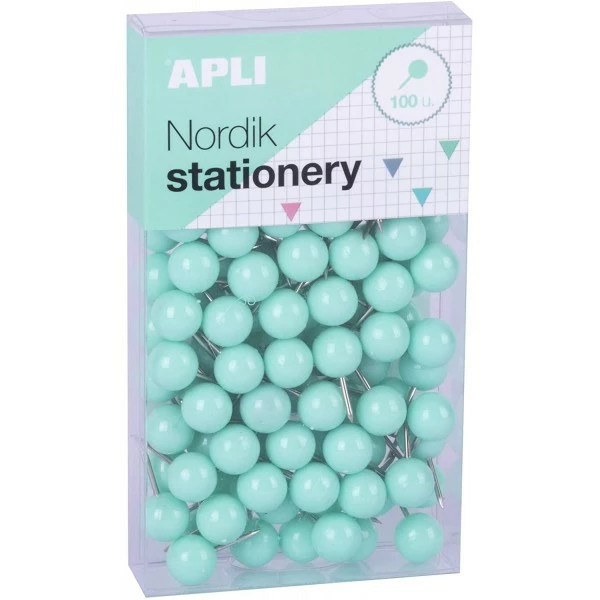 Apli Agipa Boîte De 100 Punaises Rondes Couleurs Pastel Nordik Apli 2 Apli Agipa Boîte De 100 Punaises Rondes Couleurs Pastel Nordik Apli – Image 2