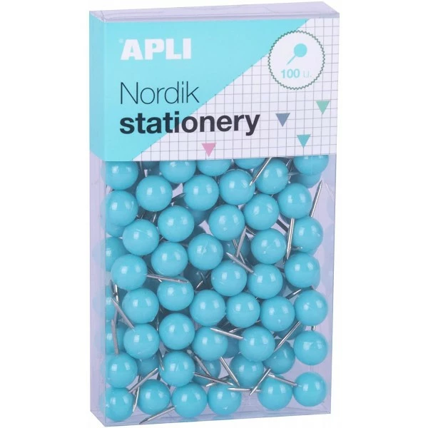 Apli Agipa Boîte De 100 Punaises Rondes Couleurs Pastel Nordik Apli 3 Apli Agipa Boîte De 100 Punaises Rondes Couleurs Pastel Nordik Apli – Image 3