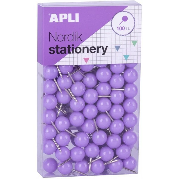 Apli Agipa Boîte De 100 Punaises Rondes Couleurs Pastel Nordik Apli 4 Apli Agipa Boîte De 100 Punaises Rondes Couleurs Pastel Nordik Apli – Image 4