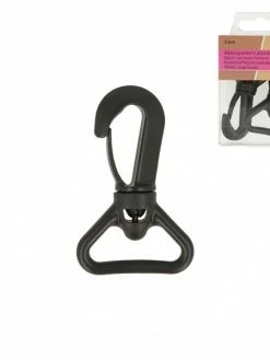 MDC Boîte De 2 Mouquetons En Plastique Noir 32mm