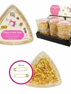 MDC Boîte De 216 épingles De Sûreté Or 2,8cm