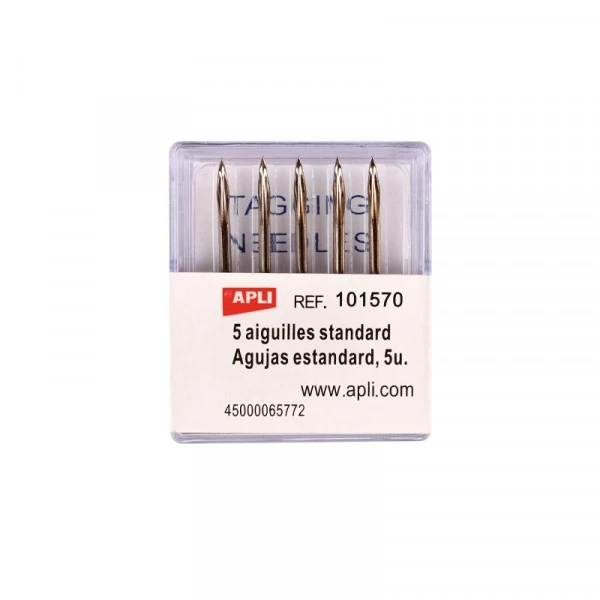 Apli Agipa Boite De 5 Aiguilles Standard Pour Pistolet Textile - Api 101570 1 Apli Agipa Boite De 5 Aiguilles Standard Pour Pistolet Textile - Api 101570