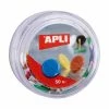 Apli Agipa Boite De 50 Punaises à Têtes Plates - Couleurs Assorties - Diamètre 10 Mm