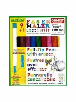 ÖkoNORM Boîte De 9 Feutres à L'eau + Effaceur