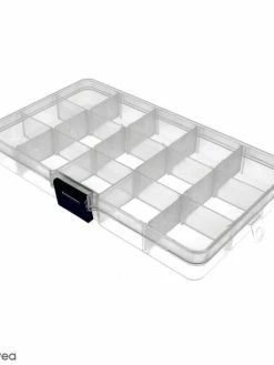 Lilou Blue Boîte De Rangement En Plastique - 17,5 X 10,5 X 2 Cm - 15 Cases
