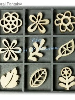 Knorr Prandell Boite Petits Ornements Bois - Floral Fantaisy