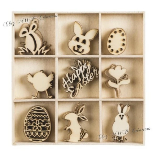 Knorr Prandell Boite Petits Ornements Bois - Pâques 1 Knorr Prandell Boite Petits Ornements Bois - Pâques