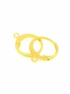 Czech Beads Exclusive Boucles D'oreilles Plaquées Or 4 Pièces Crochets Avec Trou De Boucle Résultats En Métal Tchèque Résu