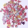 Tricot Créations Bouton De Noël En Bois - Forme Cloche Imprimé - Thème Noël - Lot De 10
