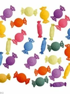 Récréatys Bouton Décoratif à Coller - Gourmand - Bonbons X 28