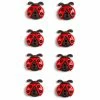 Récréatys Bouton Décoratif - Coccinelles Rouges - 8 Pcs