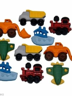 Récréatys Bouton Décoratif - Enfant - Engins De Chantier X 10