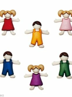 Récréatys Bouton Décoratif - Enfant - Ribambelles D'enfants X 6