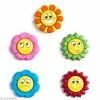 Récréatys Bouton Décoratif - Plage - Fleurs Smileys X 5