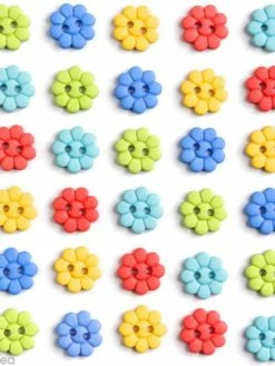 Récréatys Bouton Décoratif - Printemps - Petites Fleurs X 30