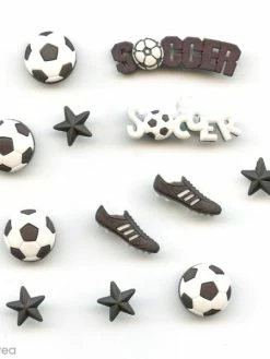 Récréatys Bouton Décoratif - Sport - Partie De Foot X 12