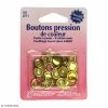 Couture Loisirs Bouton Pression Doré 11 Mm - 6 Pcs