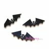 MlleScrap Boutons Bois Chauve-souris Halloween Multicolore - 3 Pièces