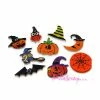 MlleScrap Boutons Bois Halloween Multicolore - 9 Pièces