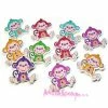 MlleScrap Boutons Bois Petits Singes Multicolore - 10 Pièces