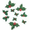 Boutons Dress It Up : Collection Noël - Holly Jolly : Houx Scrapbooking