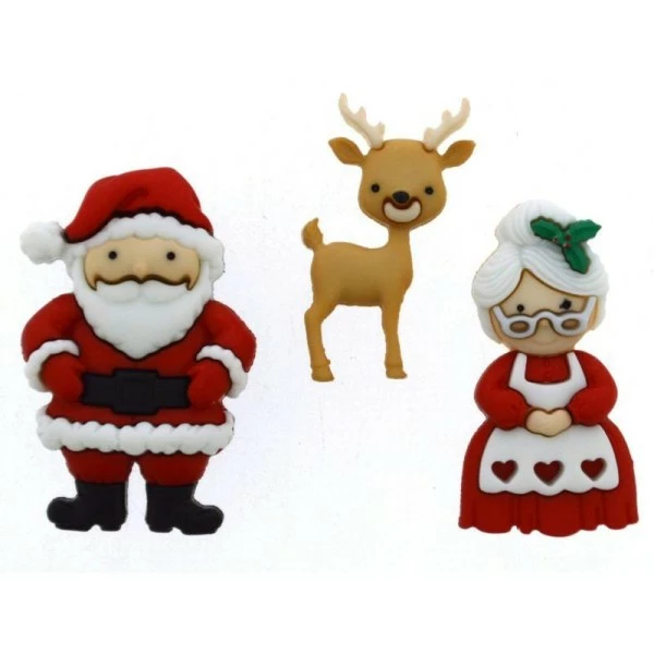 Boutons Dress It Up : Collection Noël - Mr & Mrs Clause : Mr & Mme Père Noël 1 Boutons Dress It Up : Collection Noël - Mr & Mrs Clause : Mr & Mme Père Noël