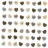 Boutons Dress It Up : Vintage Linen - Mini Boutons Coeur