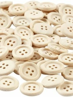 Creativ Company Boutons En Bois - 15 Mm - 50 Pcs