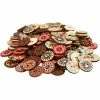 Creativ Company Boutons En Bois Décorés - 9 Motifs - 20 Mm - 180 Pcs