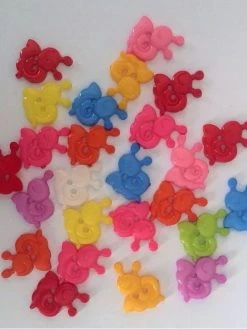 Tricot Créations Boutons En Forme D'Escargot Multicolore 15mm - Lot De 25