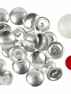 Creativ Company Boutons En Métal à Décorer - 22 Mm - 12 Pcs