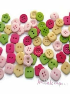 Boutons Plastique - Dovecraft - 60 Pièces