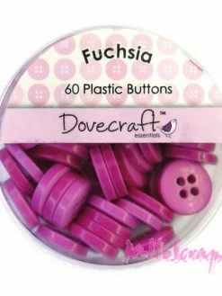 Boutons Rose Foncé - Dovecraft - 60 Pièces