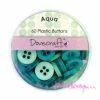 Dovecraft Boutons Turquoise - Dovecaft - 60 Pièces