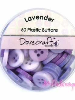 Boutons Violet Clair - Dovecraft - 60 Pièces